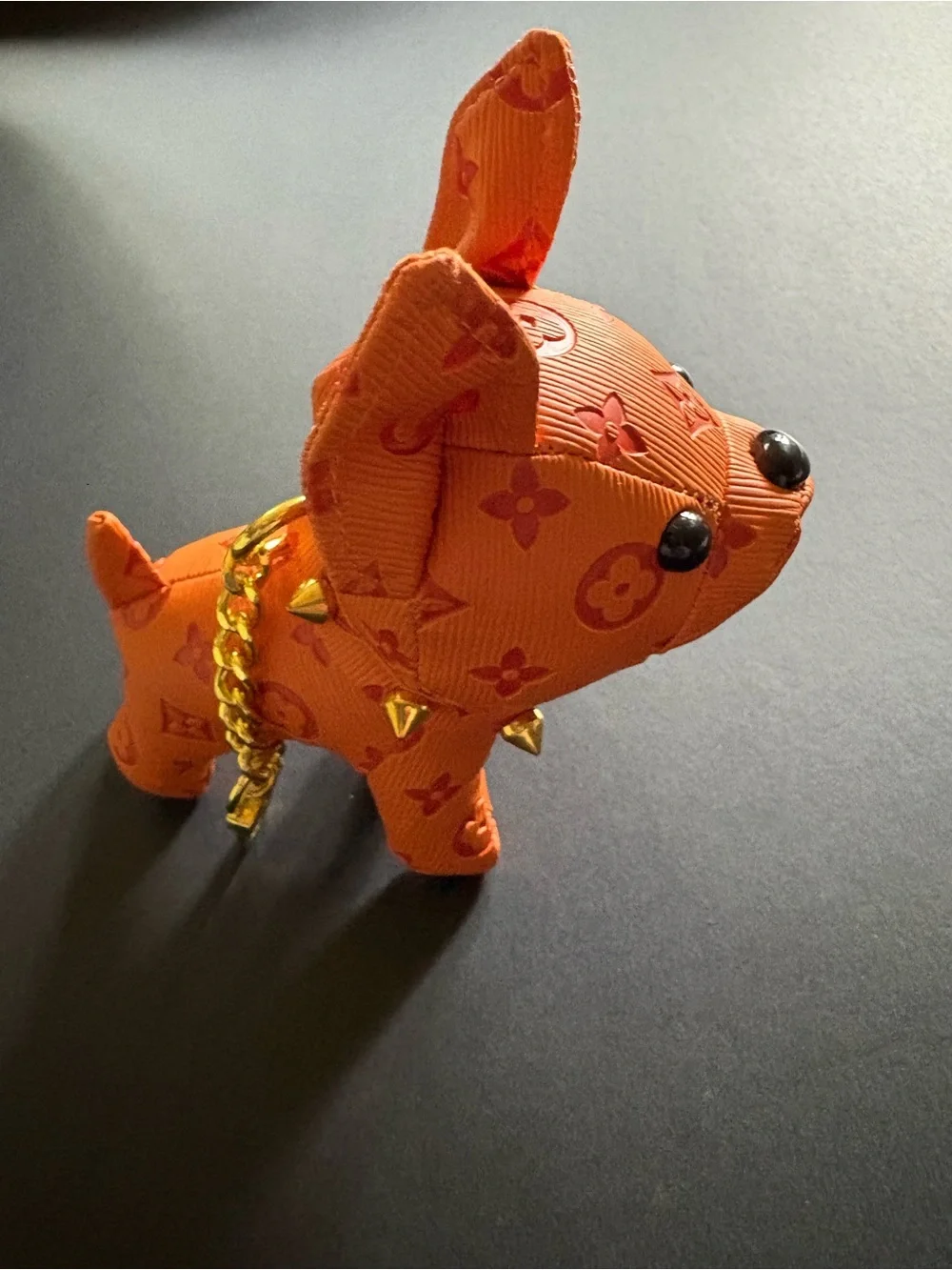 Fashion Orange Dog Puppy Keychain Holder Bag Charm